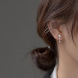 925 Silver Zircon Drop Earrings Delicate Party Charms Jewelry