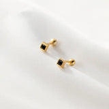 925 Silver Zircon Stud Earrings - Charm Party Jewelry