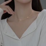925 Silver Cross Link Chain Necklace for Women