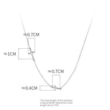 925 Silver Cross Link Chain Necklace for Women