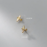 925 Silver Aircraft Stud Earrings for Women