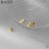 925 Silver Aircraft Stud Earrings for Women