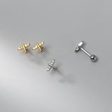 925 Silver Aircraft Stud Earrings for Women