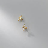 925 Silver Aircraft Stud Earrings for Women