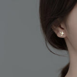 925 Silver Star Piercing Stud Earrings for Women