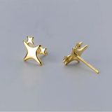 925 Silver Star Piercing Stud Earrings for Women