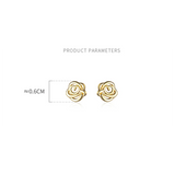 925 Silver Romantic Rose Stud Earrings French Flowers Party Jewelry