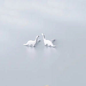 925 Silver Dinosaur Stud Earrings for Women Teen Party Jewelry