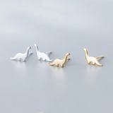 925 Silver Dinosaur Stud Earrings for Women Teen Party Jewelry