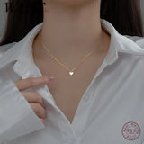 925 Silver Shell Heart Pendant Necklace Women Party Jewelry Gift