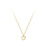 925 Silver Shell Heart Pendant Necklace Women Party Jewelry Gift