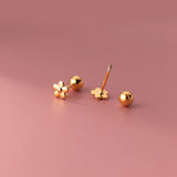 925 Silver Flowers Baby Stud Earrings Minimalist Party Jewelry Gift