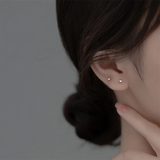 925 Silver Mini Love Heart Stud Earrings for Girls - Romantic Jewelry