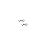 925 Silver Mini Love Heart Stud Earrings for Girls - Romantic Jewelry