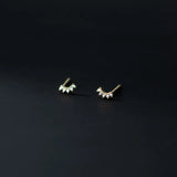 925 Sterling Silver Mini Small Stud Earrings CZ Zircon Jewelry