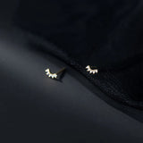 925 Sterling Silver Mini Small Stud Earrings CZ Zircon Jewelry