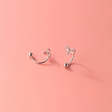 925 Sterling Silver Romantic Bow Thread Beads Earrings for Women