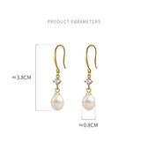 925 Sterling Silver Baroque Pearl Pendant Earrings Set