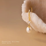 925 Sterling Silver Baroque Pearl Pendant Earrings Set