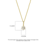 925 Silver Sunflower Zircon Necklace for Women