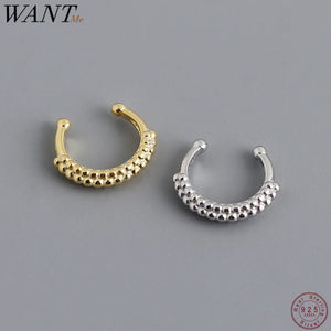 Sterling Silver Ear Cuff Non Piercing Ear Clip Earrings