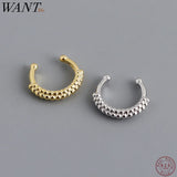 Sterling Silver Ear Cuff Non Piercing Ear Clip Earrings