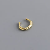 Sterling Silver Ear Cuff Non Piercing Ear Clip Earrings