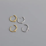 925 Silver All-match Ear Buckle Earrings for Women DIY Hoop Drop