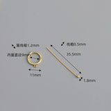 925 Silver All-match Ear Buckle Earrings for Women DIY Hoop Drop
