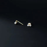 925 Silver Cherry CZ Zircon Stud Earrings Children Piercing Party Jewelry