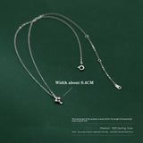 925 Sterling Silver Key Pendant Necklace for Women Choker Party Jewelry
