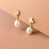 925 Silver Pearl Butterfly Pendant Earrings Romantic Wedding Jewelry