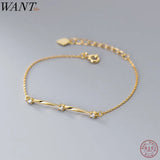 925 Silver Twist Charm Chain Bracelet Pave Zircon Bangle Wave Jewelry