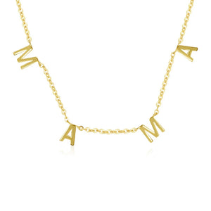 925 Silver MAMA Choker Necklace Mother's Gift
