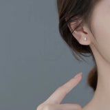 925 Silver Zircon Stud Earrings Party Gift