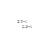 925 Silver Zircon Stud Earrings Party Gift