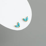 925 Silver Horse Eye Zircon Stud Earrings for Women