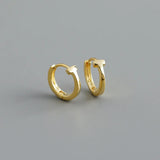 Sterling Silver Letter T Hugging Earrings Punk Rock Jewelry