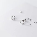 925 Silver Spiral Bead Stud Earrings for Women
