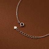 925 Silver Heart Charm Bracelet with Zircon Chain - Women's Party Jewelry