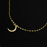 925 Silver Moon Pendant Lip Chain Anklet for Women Beach Party Foot Jewelry