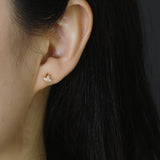 925 Silver Leaf Stud Earrings Crown Piercing Jewelry