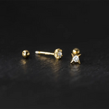 925 Silver Star Zircon Earrings for Women