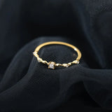925 Silver Zircon Twist Finger Ring Wedding Women Jewelry Gift