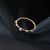 925 Silver Zircon Twist Finger Ring Wedding Women Jewelry Gift
