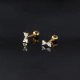 925 Silver Zirconia Stud Earrings for Women