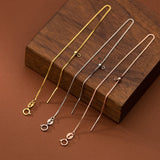 925 Silver Box Chain DIY Charms Bracelet for Women