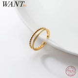 925 Sterling Silver Double Twist Wave Ring for Women