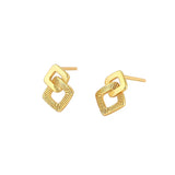 925 Silver Geometric Stud Earrings Women
