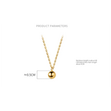 925 Silver Round Bead Chain Pendant Necklace 18k Plated Jewelry